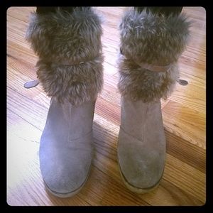 Aldo Wedged Fur Booties